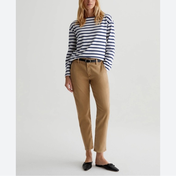 Ag Adriano Goldschmied Womens Khaki Pants tailored Trousers Size 28R - Picture 11 of 13